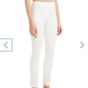 Theory Skinny Seamed Stretch Cotton Leggings